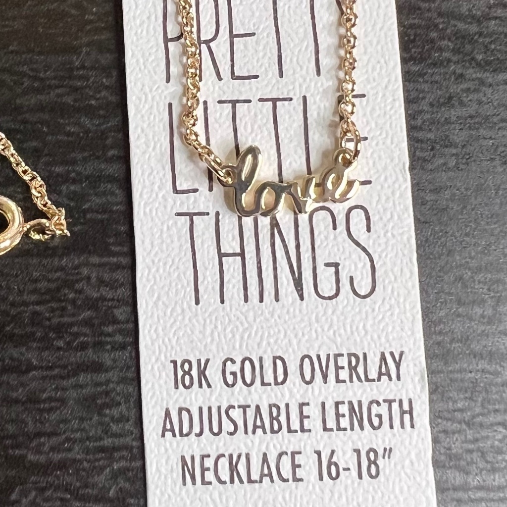 Nwt Kris Nations | 18k Gold Delicate Love Necklace
